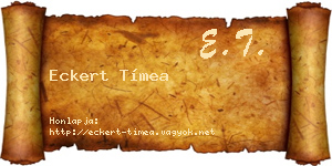 Eckert Tímea névjegykártya